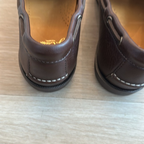 J. Crew Men's Dark Brown Leather Slip-On Loafers NWOB - Picture 7 of 8